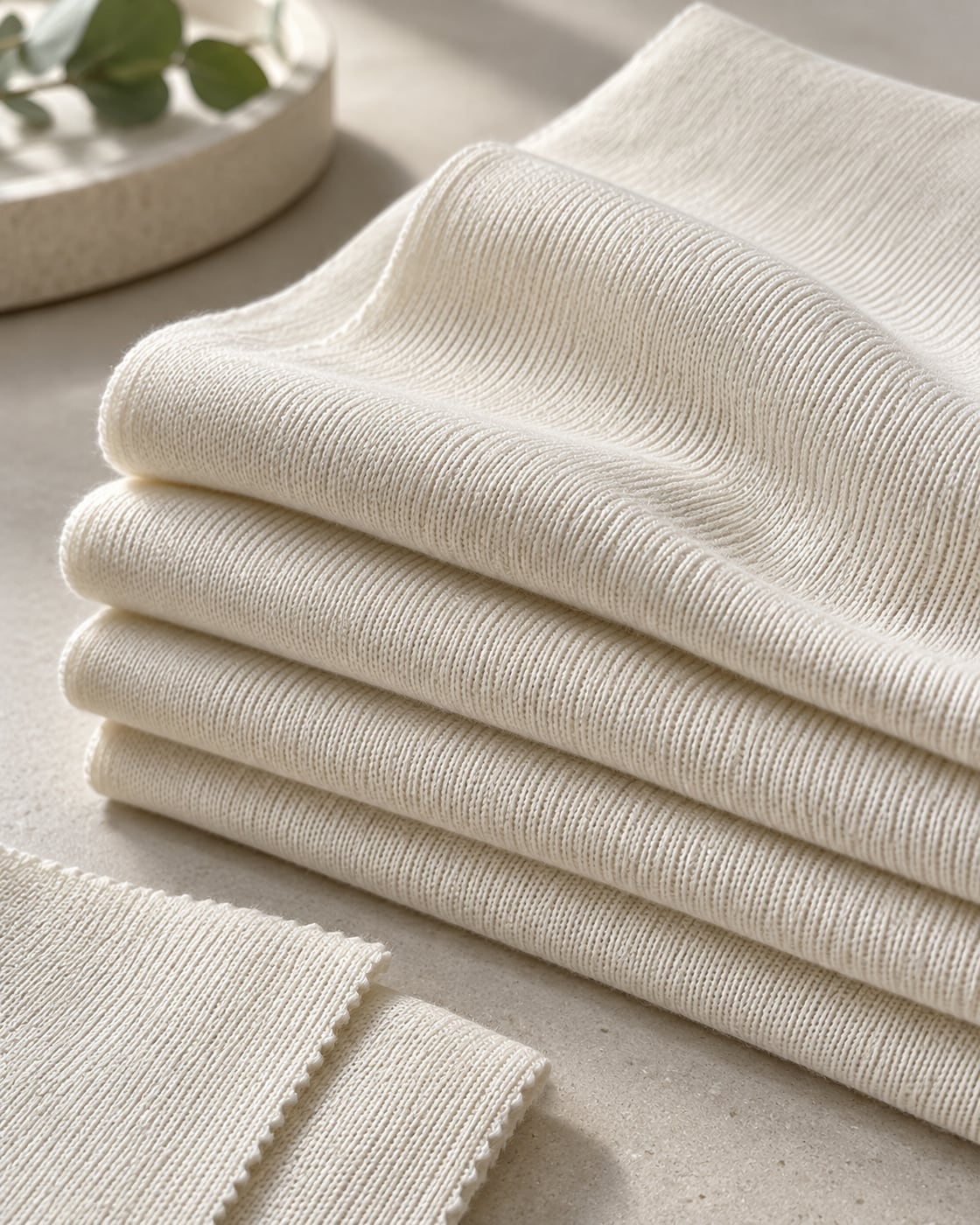 Meia Malha Crua 24/1 Penteada em camadas