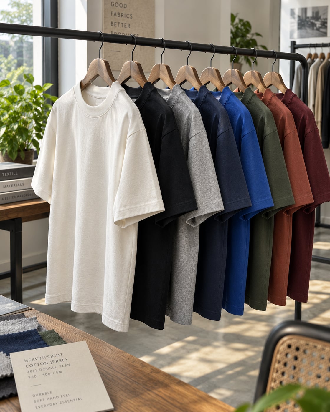 Arara com camisetas em várias cores de Malhão 28/1 Penteado